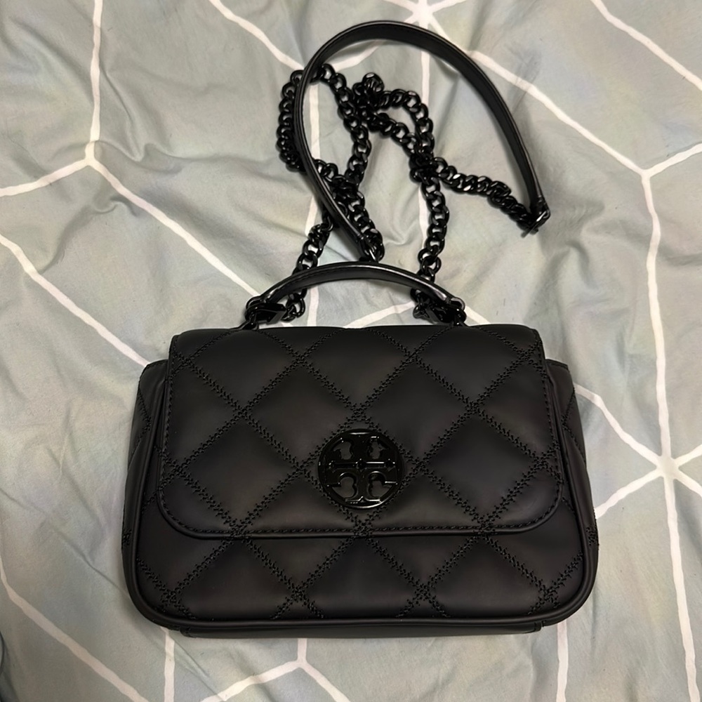 Black Tory Burch Matte Shoulder Bag
